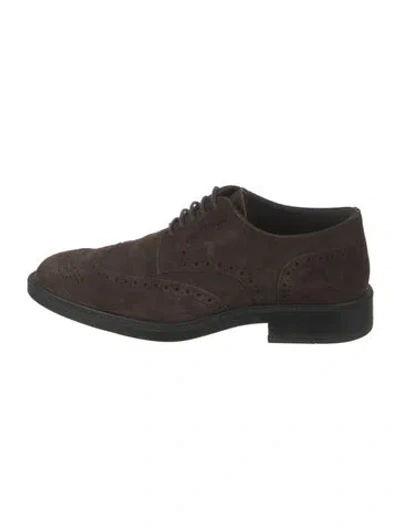 Pre-owned Ferragamo Suede Lace-up Boots In Brown