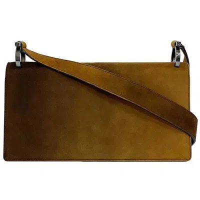 Pre-owned Ferragamo Suede Leather Handbag Shoulder Bag () In Brown
