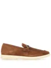 Ferragamo Cosimo Suede Loafers In Brown
