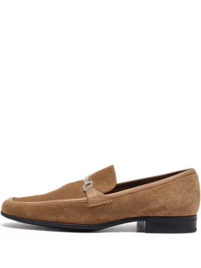 Pre-owned Ferragamo Suede Loafers
