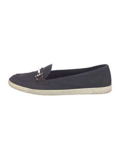 Pre-owned Ferragamo Suede Loafers In Blue