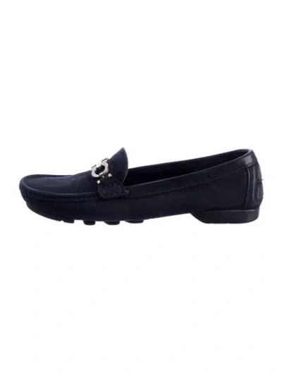 Pre-owned Ferragamo Suede Loafers In Blue