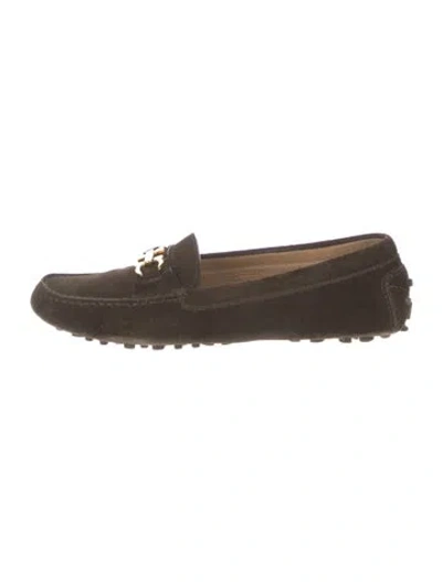 Pre-owned Ferragamo Suede Loafers In Brown
