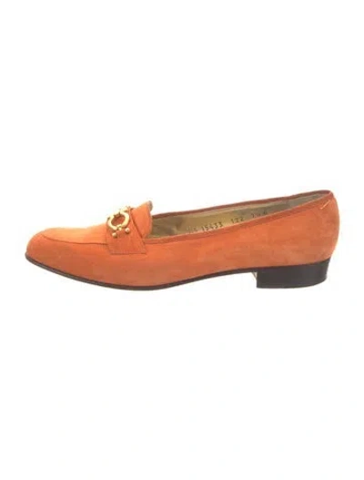 Pre-owned Ferragamo Suede Loafers In Brown