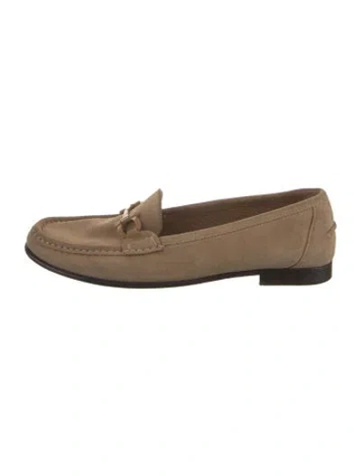 Pre-owned Ferragamo Suede Loafers In Brown