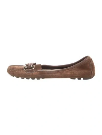 Pre-owned Ferragamo Suede Loafers In Brown