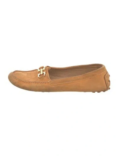 Pre-owned Ferragamo Suede Loafers In Neutral