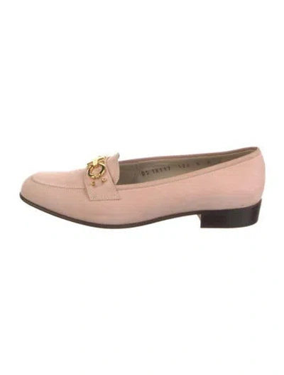 Pre-owned Ferragamo Suede Loafers In Pink