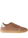 Ferragamo Suede Low-top Trainers In Brown