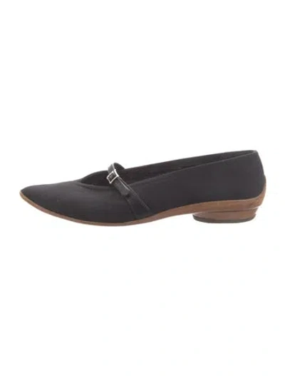 Pre-owned Ferragamo Suede Mary Jane Flats In Blue