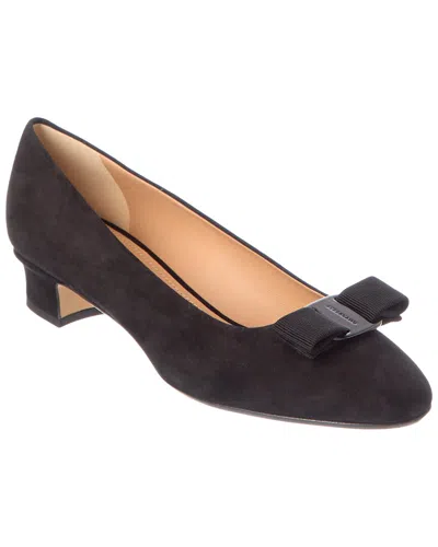 Ferragamo Suede Pump In Black
