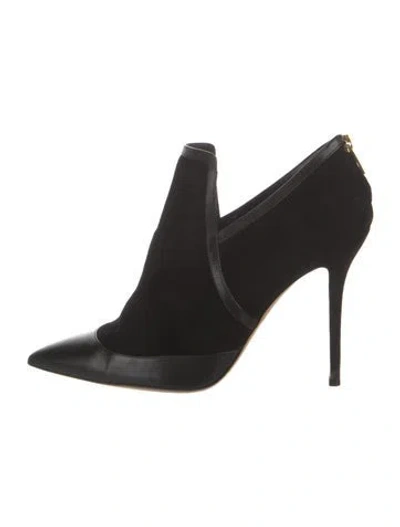 Pre-owned Ferragamo Suede Pumps In Black