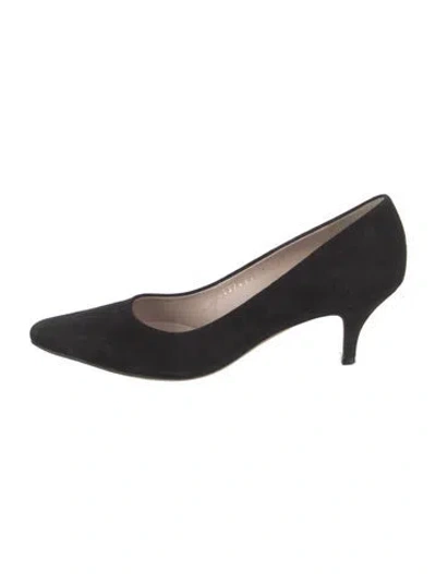 Pre-owned Ferragamo Suede Pumps In Black