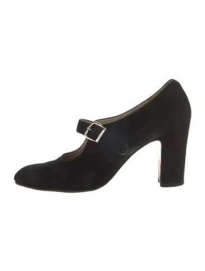 Pre-owned Ferragamo Suede Pumps In Black