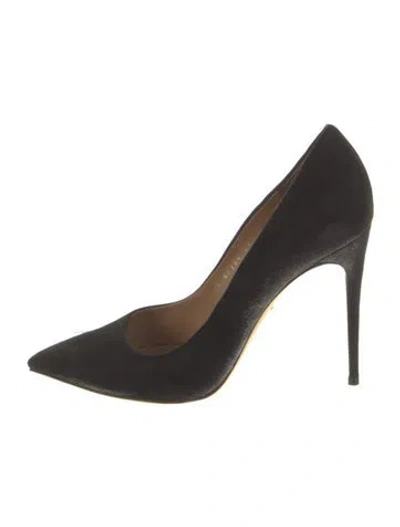 Pre-owned Ferragamo Suede Pumps In Black