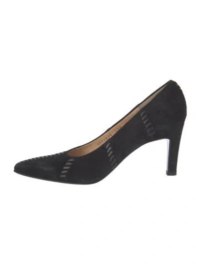 Pre-owned Ferragamo Suede Pumps In Blue