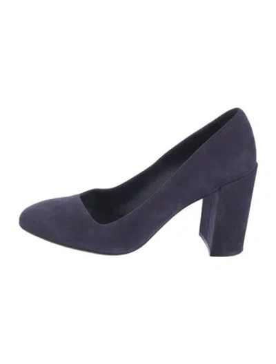 Pre-owned Ferragamo Suede Pumps In Blue
