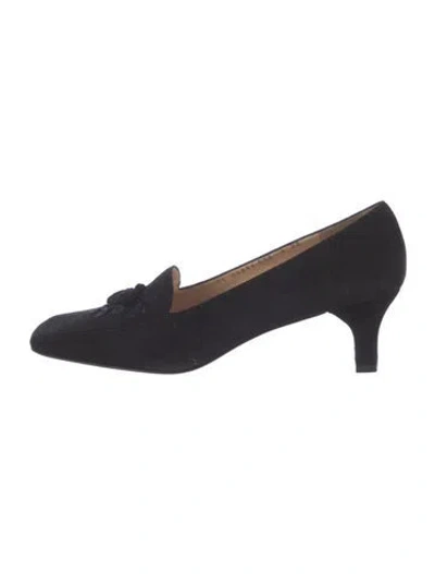 Pre-owned Ferragamo Suede Pumps In Blue