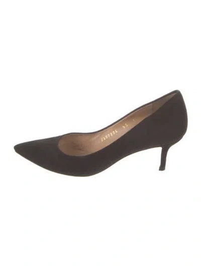Pre-owned Ferragamo Suede Pumps In Brown