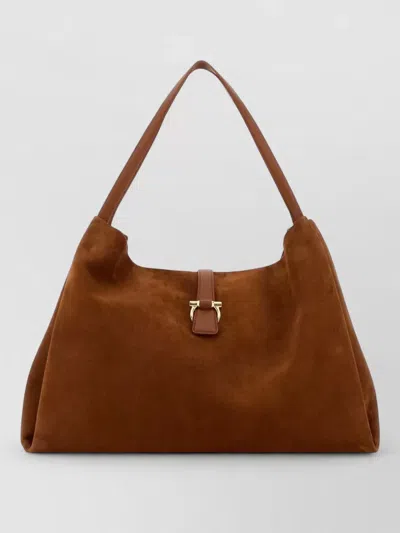 Ferragamo Suede Shopping Tote Top Handle