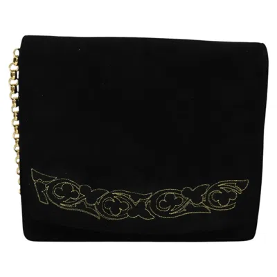 Pre-owned Ferragamo Suede Shoulder Bag () In Black