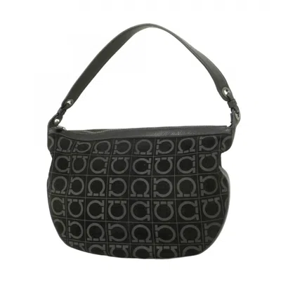 Pre-owned Ferragamo Suede Shoulder Bag () In Black