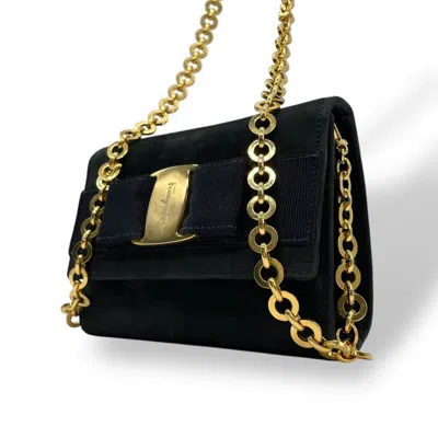 Pre-owned Ferragamo Suede Shoulder Bag () In Blue