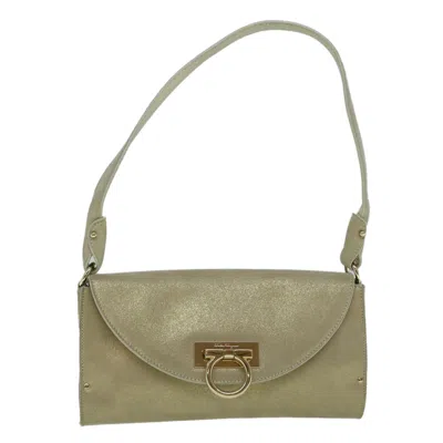 Pre-owned Ferragamo Suede Shoulder Bag () In Gold
