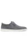 Ferragamo Suede Slip-on Loafers With Rubber Sole In Gray
