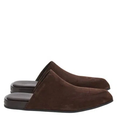 Ferragamo Suede Slip-on Loafers In Brown