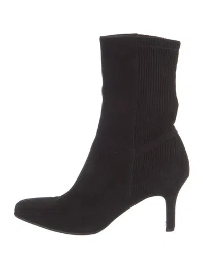 Pre-owned Ferragamo Suede Sock Boots In Black
