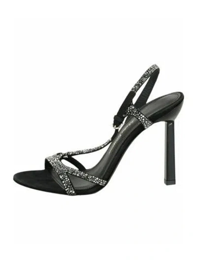 Pre-owned Ferragamo Suede Solid Sandals W/ Tags In Black