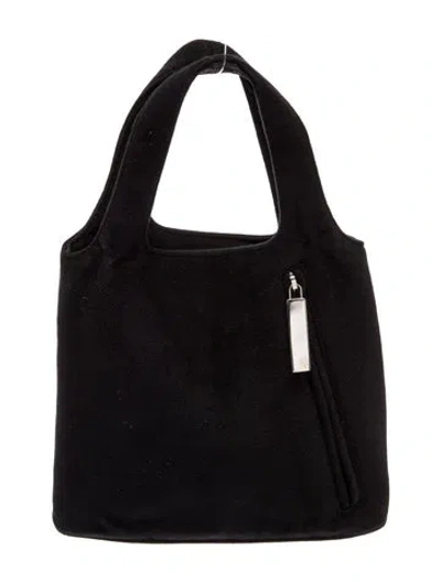 Pre-owned Ferragamo Suede Top Handle Bag In Black