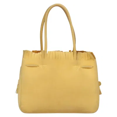 Pre-owned Ferragamo Suede Tote Bag () In Yellow