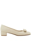Ferragamo Vara Patent Leather Pumps In Neutrals