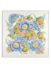 Ferragamo Sunflower Print Silk Scarf In Blue