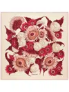 Ferragamo Sunflower Print Silk Scarf In Neutrals