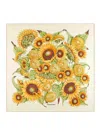 Ferragamo Sunflower Print Silk Scarf In Yellow