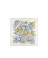 Ferragamo Sunflower Print Silk Scarf In White