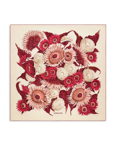 FERRAGAMO SUNFLOWER SILK SCARF