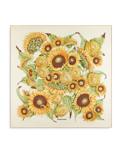 FERRAGAMO SUNFLOWER SILK SCARF