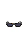 Ferragamo Rivets 53mm Modified Rectangular Sunglasses In Brown