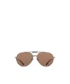 Ferragamo 62mm Oversize Aviator Sunglasses In Brown