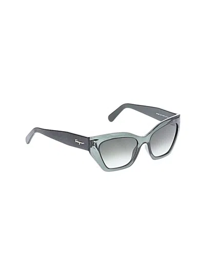 Pre-owned Ferragamo Sunglasses In Green