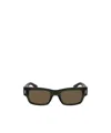 Ferragamo Rivets 53mm Rectangular Sunglasses In Green