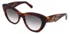 Ferragamo Sunglasses Sf1022s-214-53-18-145 Non-polarized In Brown