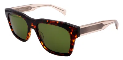 Ferragamo Sunglasses Sf1087s-219-56-18-145 Non-polarized In Green