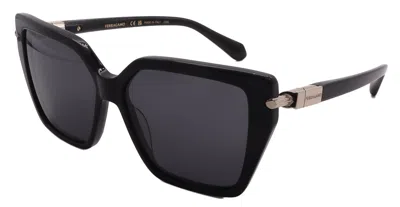 Ferragamo Sunglasses Sf1106s-001-57-14-140 Non-polarized In Black