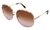 Ferragamo Sunglasses Sf277s-741-61-17-104 Non-polarized In Gold