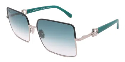 Ferragamo Sunglasses Sf302sl-047-60-18-140 Non-polarized In Silver